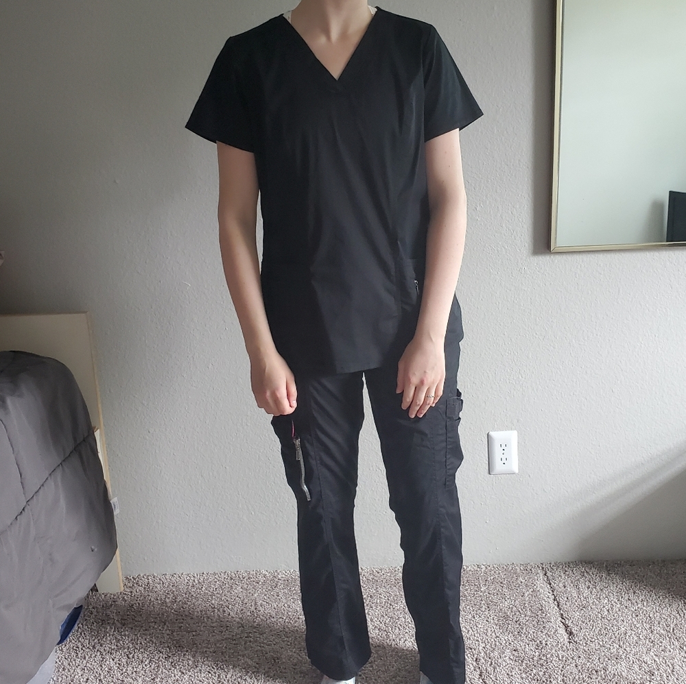 Black Blaire 9 Pocket Utility Scrub Pants